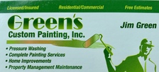 Green's Custom Painting logo