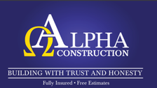 Logo for Alpha Construction
