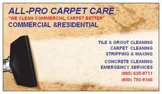 ALL-Pro Carpet Care logo