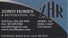 Logo for Zowd Homes & Restoration