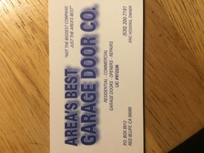 Logo for Area's Best Garage Door Company
