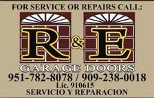 Logo for R & E Garage Doors