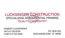 Robert Lucksinger Construction logo