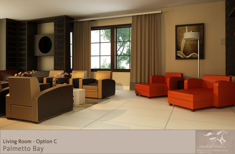 Contemporary Family Room with contemporary single sofa chair