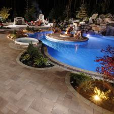 Contemporary Pool with outdoor entertaining
