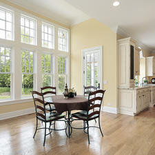 Traditional Dining Room with oil rubbed bronze hardware