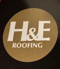 Logo for H & E Roofing Company