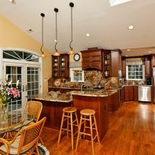 Traditional Dining Room with large eat in kitchen