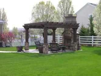 Outdoor Pergola with fireplace Pictures and Photos Decks & Porches Design Gallery brings you photos and descriptions about Decks & Porches projects to help give you ideas about what to do with your Decks & Porches.