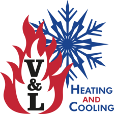 Logo for V & L Heating and Cooling Inc.