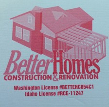 Better Homes Construction and Renovations logo