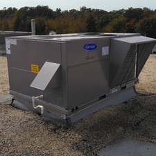 Logo for Dominion service heat and air