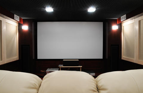 Traditional Home Theater with eggshell foam sound insulation