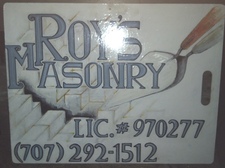 Roy's Masonry logo