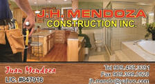 Logo for JH Mendoza Construction - Unlicensed Contractor