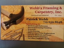 Avatar for Webb's Framing & Carpentry, Inc.