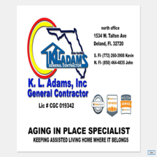 K L Adams, Inc. logo