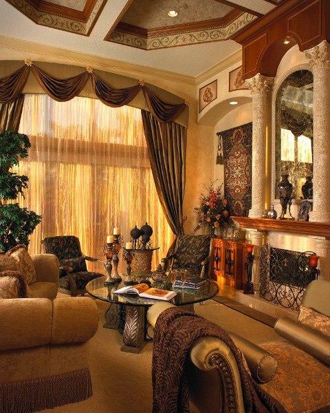 Traditional Living Room with picture frame moulding