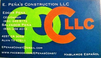 E Pena's Construction logo