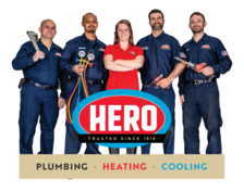 Logo for Hero Plumbing, Heating & Cooling
