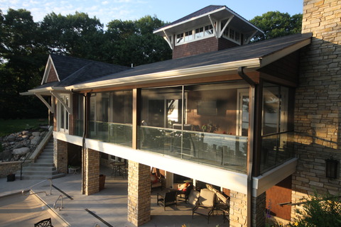 Contemporary Home Exterior with asphalt shingle roof