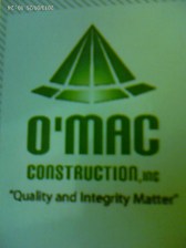 O'MAC Construction, Inc. logo