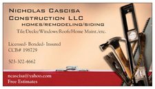 Nicholas Cascisa Construction, LLC logo