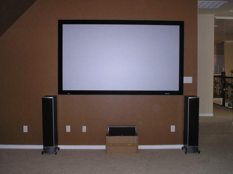 Traditional Home Theater with surround sound speakers