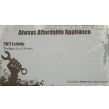 Always Affordable Appliance logo