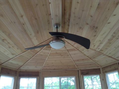 Contemporary Sunroom with contemporary ceiling fan