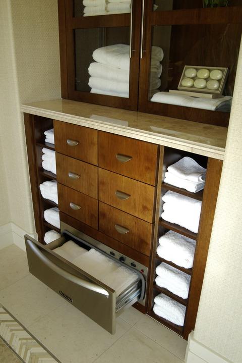 Modern Closet with kitchen aid warming drawer