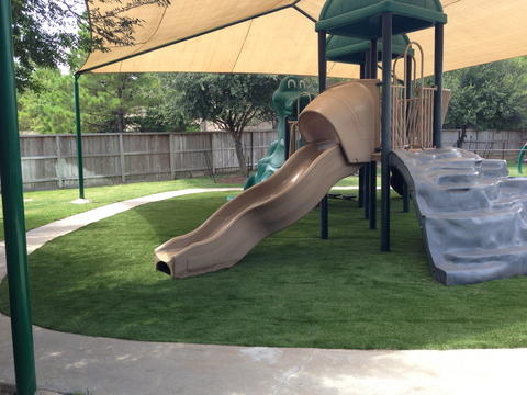 Modern Landscape with plastic play structure