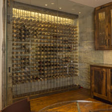 Contemporary Wine Cellar with temperature controlled wine cellar