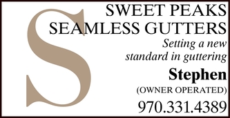 Sweet Peaks Seamless Gutters logo