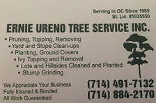 Logo for Ernie Ureno Tree Service, Inc.