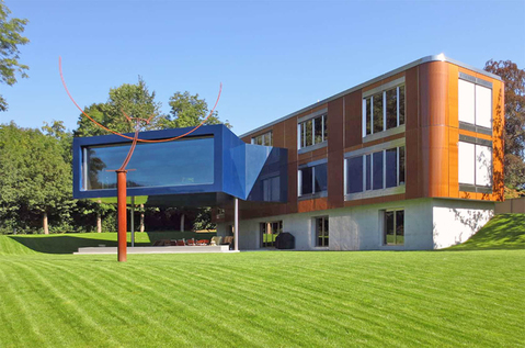 Modern Home Exterior with sleek rectangle windows