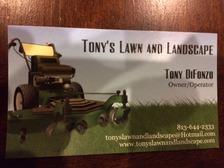 Logo for Tony's Lawn and Landscape