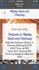 Avatar for Mighty Ducts and Chimneys-Unlicensed Contractor