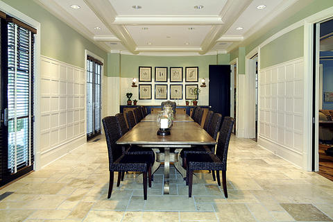 Transitional Dining Room with transitional colonial style dining room