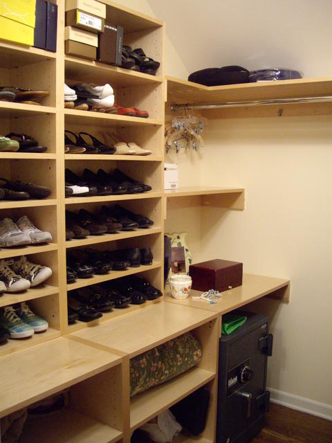 Casual / Comfortable Bedroom with stock closet organization system