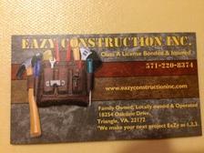 Logo for EaZy Construction, Inc.