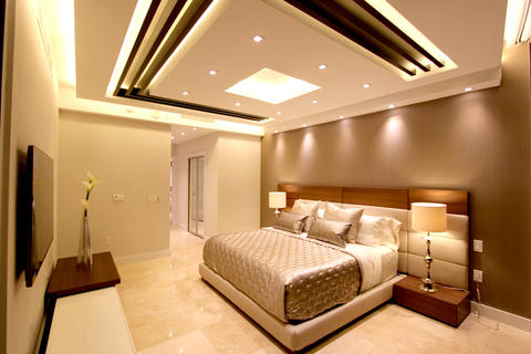 Contemporary Bedroom with contemporary bedroom with dropped ceiling