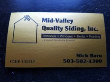 Logo for Mid-Valley Quality Siding, Inc.