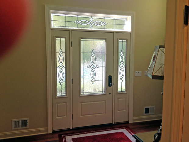 Traditional Entry in Sea Girt fiberglass paneled door, pella sheffield european 3 4 fiberglass