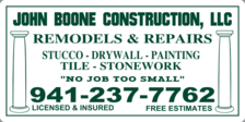 Logo for John Boone Construction, LLC
