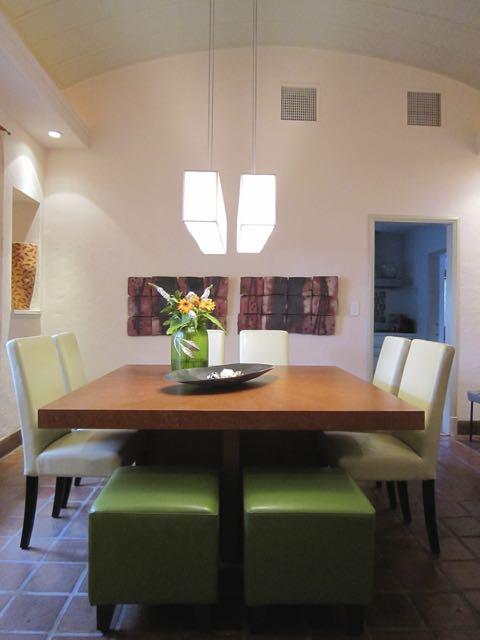 Modern Dining Room with eight person dining table