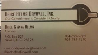 Brice Helms Drywall, Inc. logo