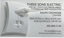 Three Sons Electric logo