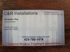 Logo for C&R Blind Installations