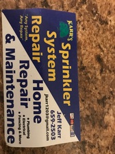 Logo for Karr's Sprinkler Repair